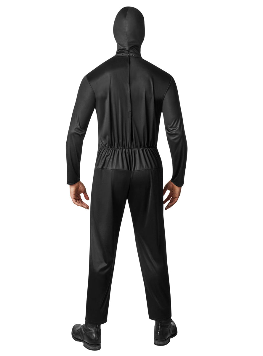 Mens Black And White Skeleton Jumpsuit Halloween Costume - Back Image