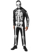 Mens Black And White Skeleton Jumpsuit Halloween Costume - Main Image