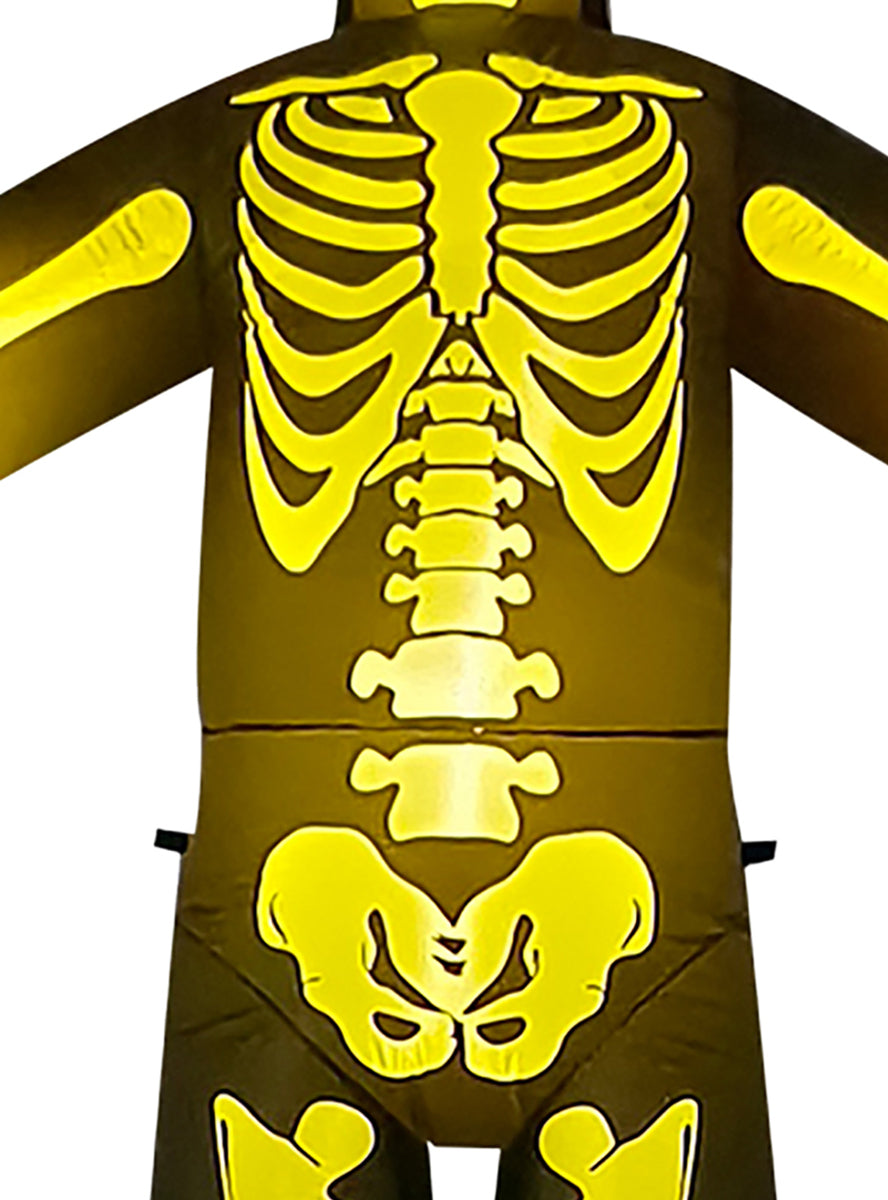 Inflatable 10 Foot Tall Halloween Skeleton Decoration - Close Image 1