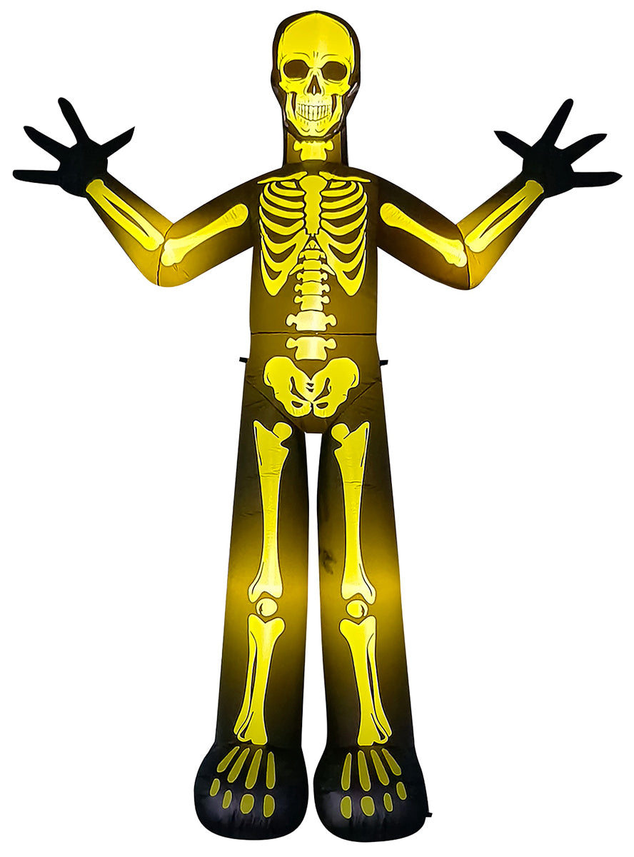 Inflatable 10 Foot Tall Halloween Skeleton Decoration - Main Image