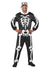 Mens Hooded Black Skeleton Onesie Halloween Costume - Main Image