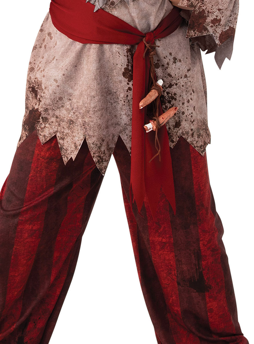 Image of Skeleton Pirate Boys Halloween Costume - Close Image 2