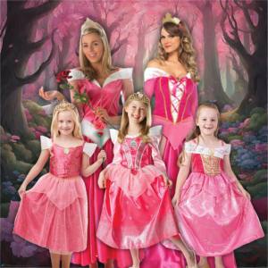 Image of girls and women in sleeping beauty costumes