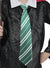 Image of Wizard School Green And White Striped Costume Tie