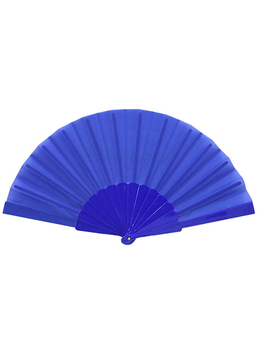 Solid Blue Hand Held Costume Fan