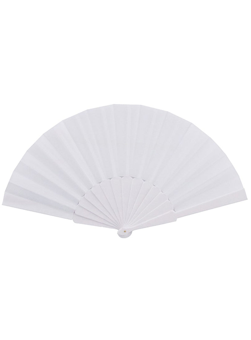 Main image of Solid White Hand Held Costume Fan