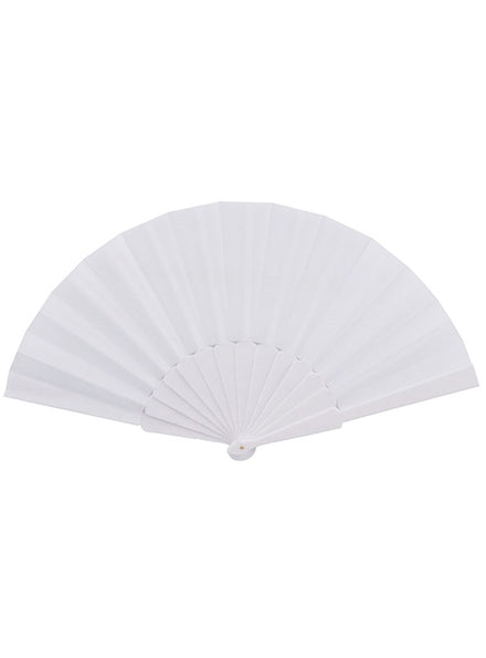 Main image of Solid White Hand Held Costume Fan