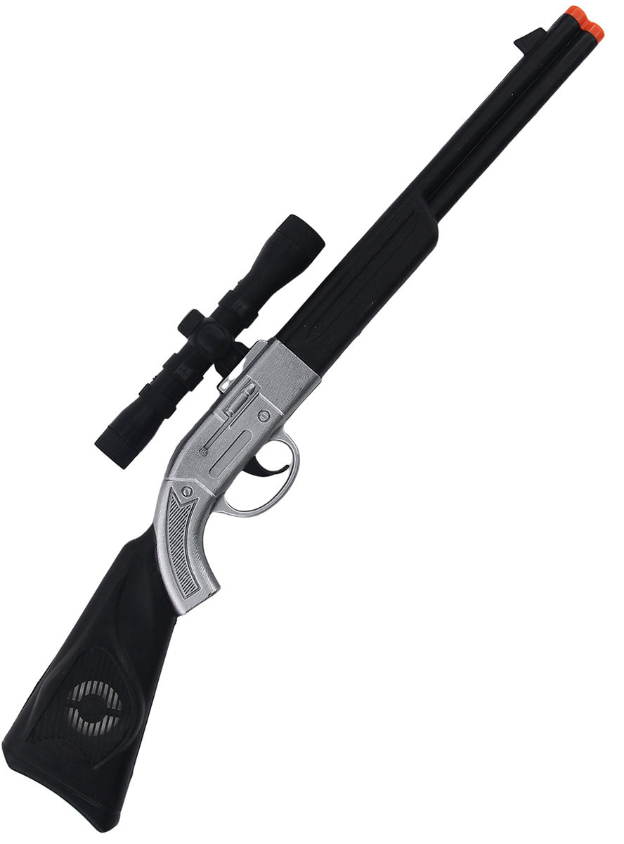 Image of Special Forces Black And Silver Toy Sniper Riffle