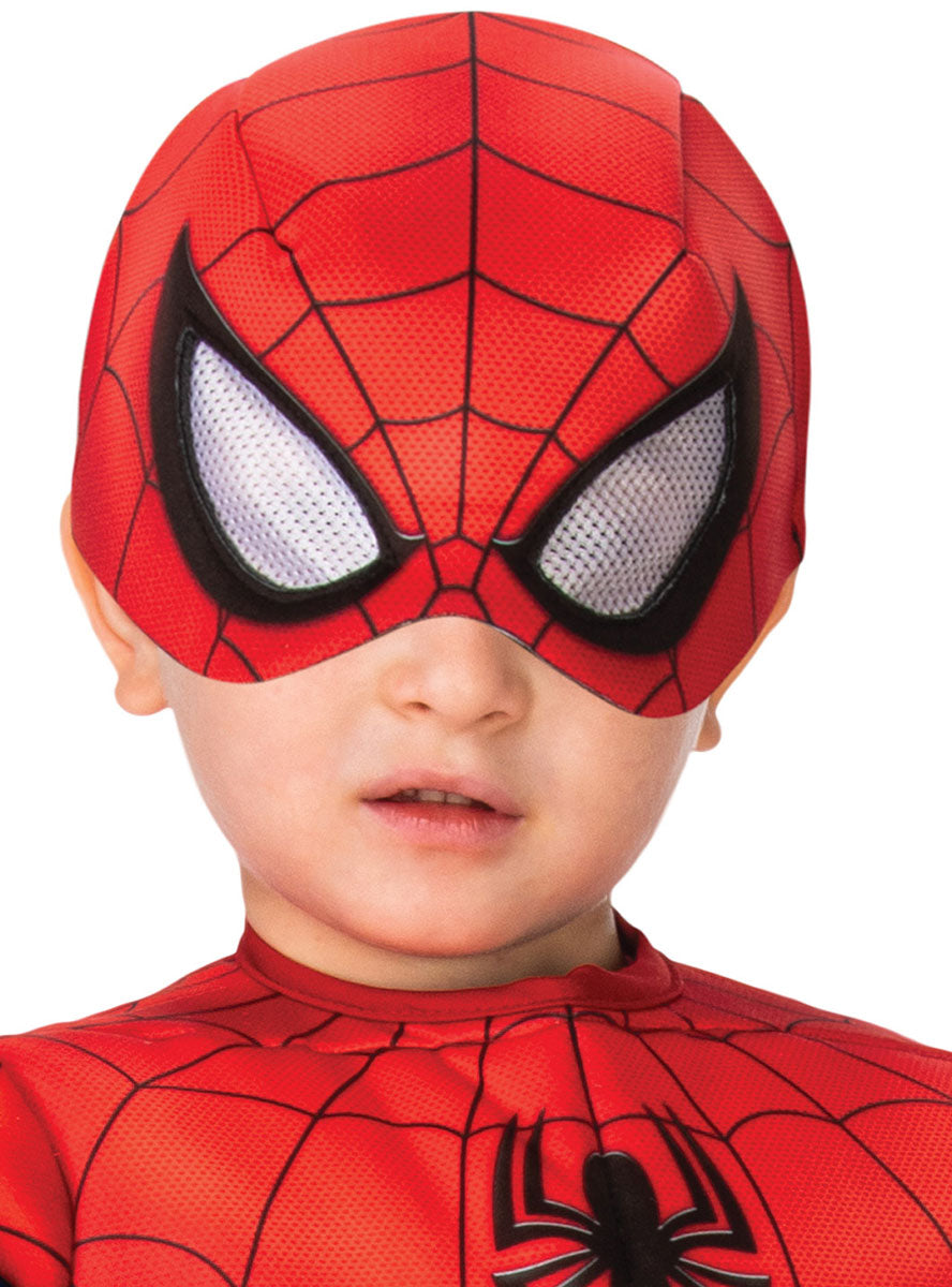 Mask Image of Marvel Spiderman Deluxe Toddler Boys Muscle Chest Costume