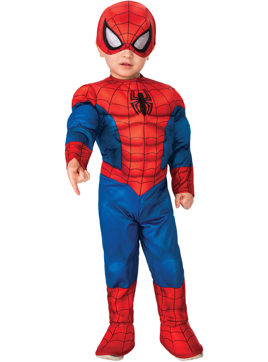 Main Image of Marvel Spiderman Deluxe Toddler Boys Muscle Chest Costume