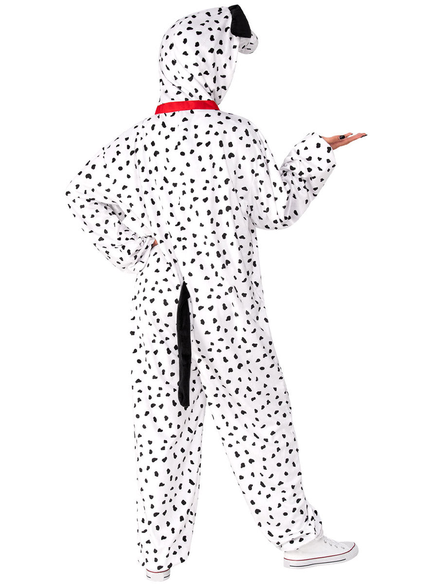 Back Image of Spotty Womens Furry Dalmatian Onesie Costume