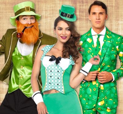 Image of people in St Patricks Day costumes