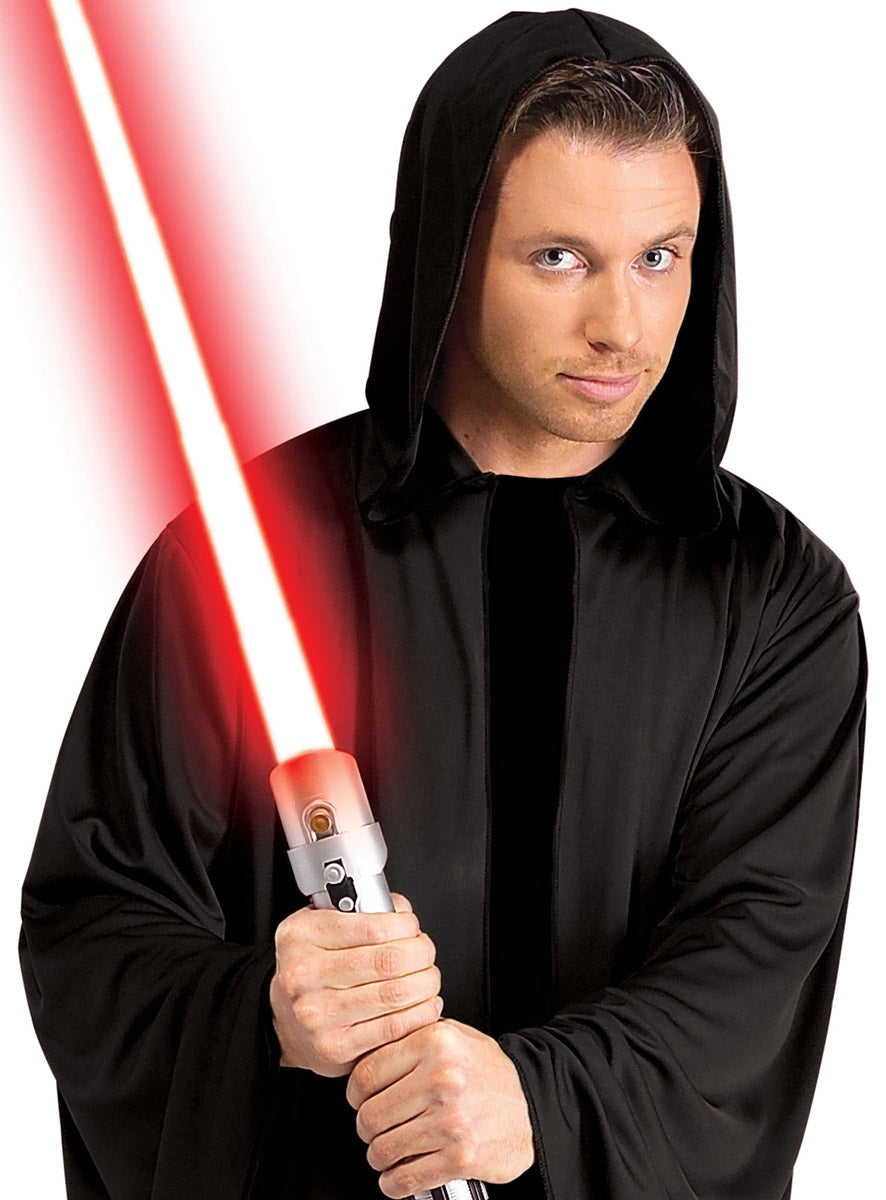 Image of Classic Mens Black Sith Star Wars Costume Robe - Close Image 1