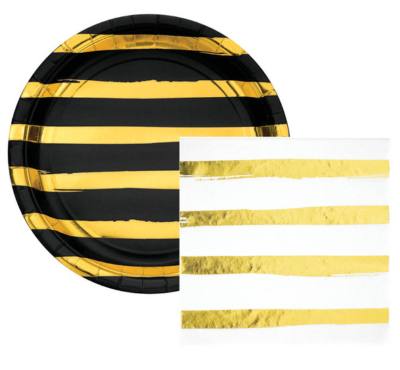 Image of striped party supplies