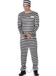 Main image of Busted Convict Mens Striped Prisoner Costume