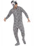 Image of Striped Zebra Mens Animal Onesie Costume - Front View