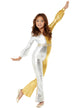 girls 1970s gold and silver abba costume - Main image