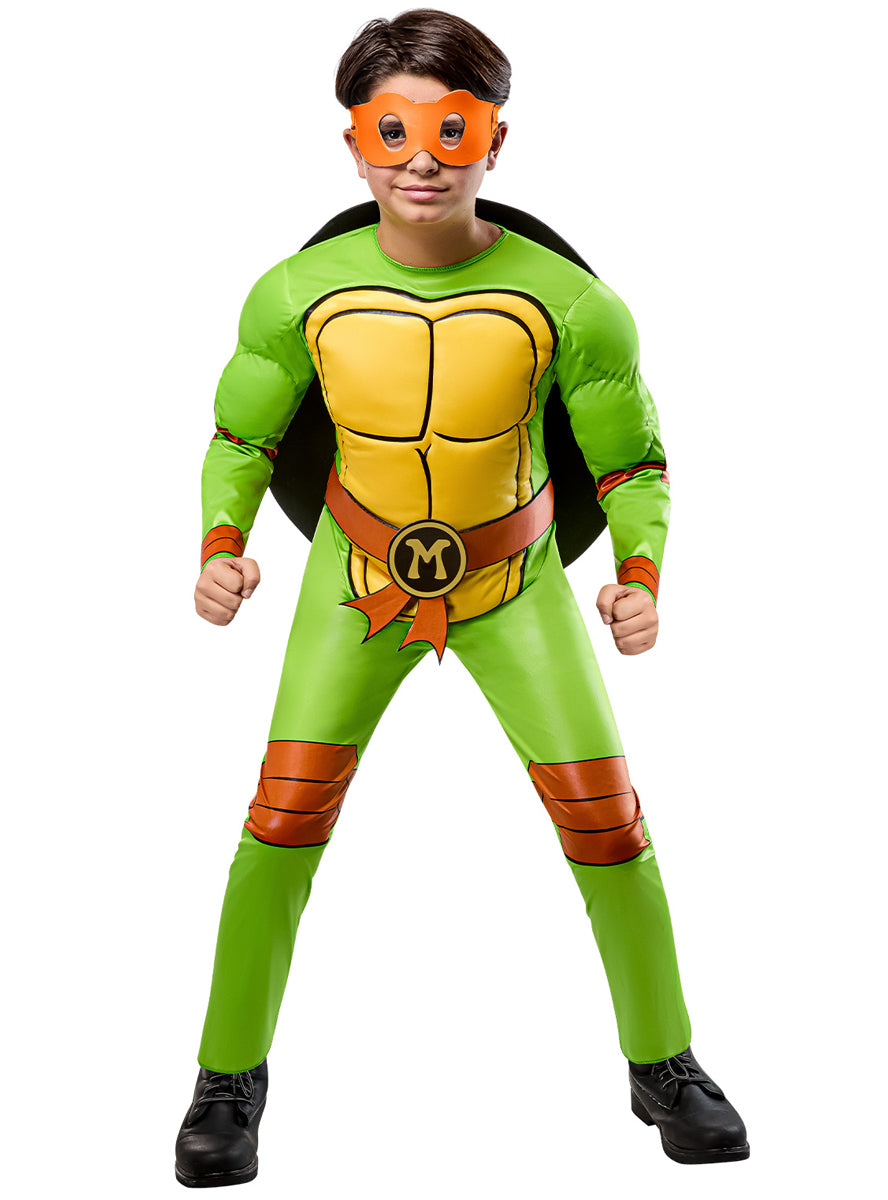 Boys Convertible TMNT Deluxe Muscle Chest Costume - Alternative Image 1