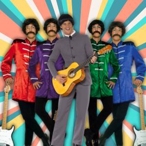 Image of men in The Beatles costumes