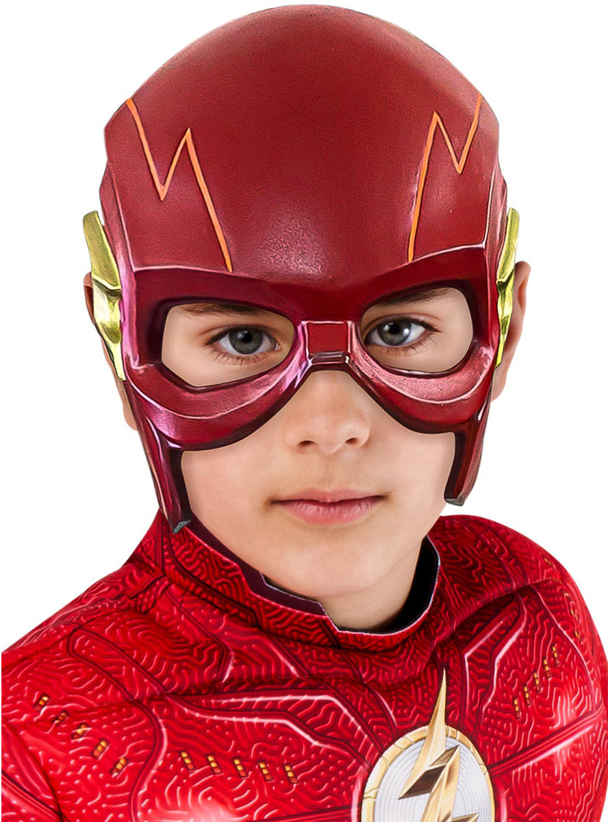 Image of The Flash Boys Deluxe Muscle Chest Superhero Costume - Mask Image