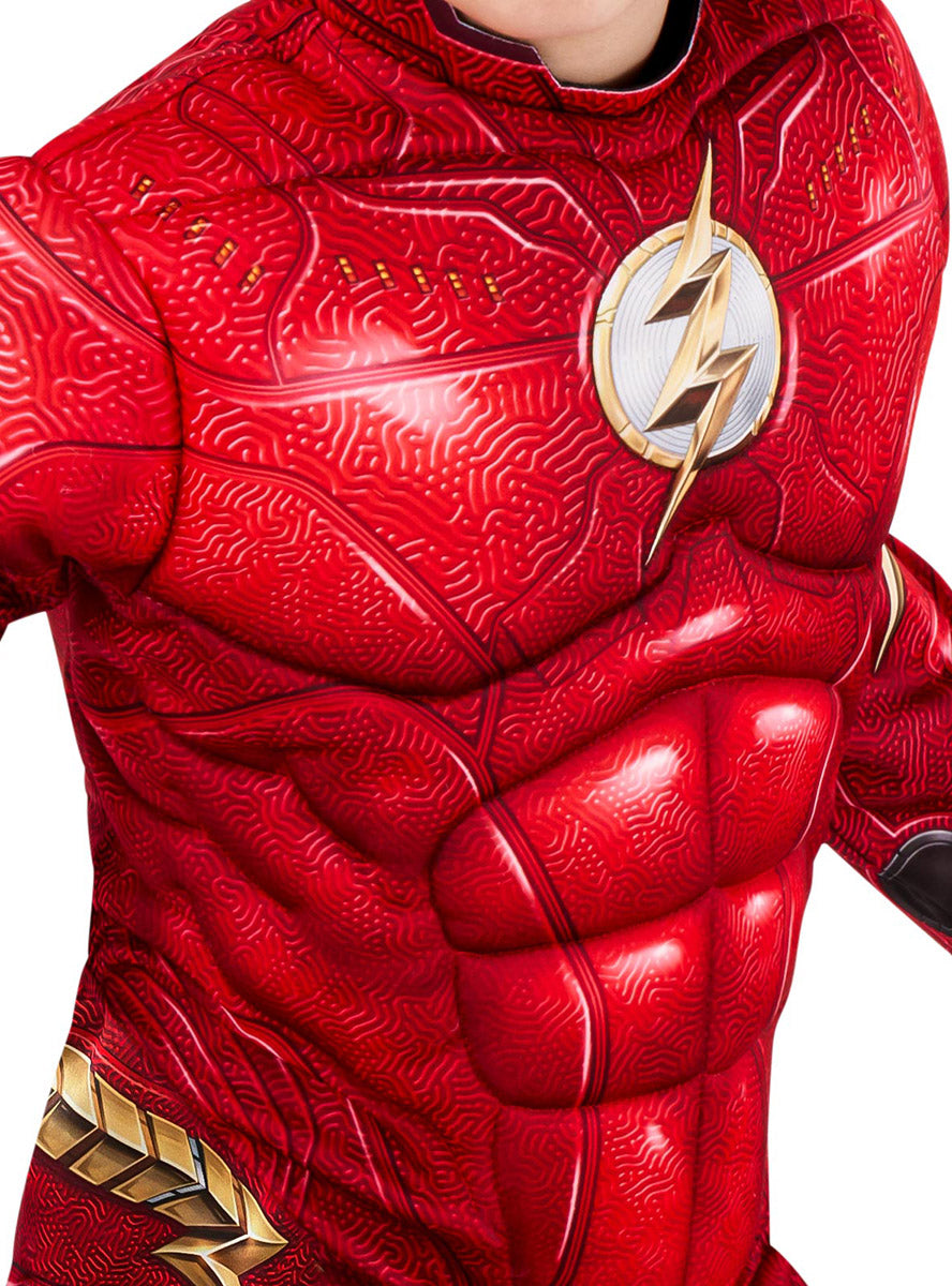 The Flash Boys Deluxe Muscle Chest Superhero Costume - Close Image