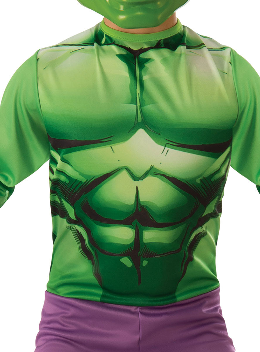 Close Image of Classic Marvel Superhero Boys The Hulk Costume