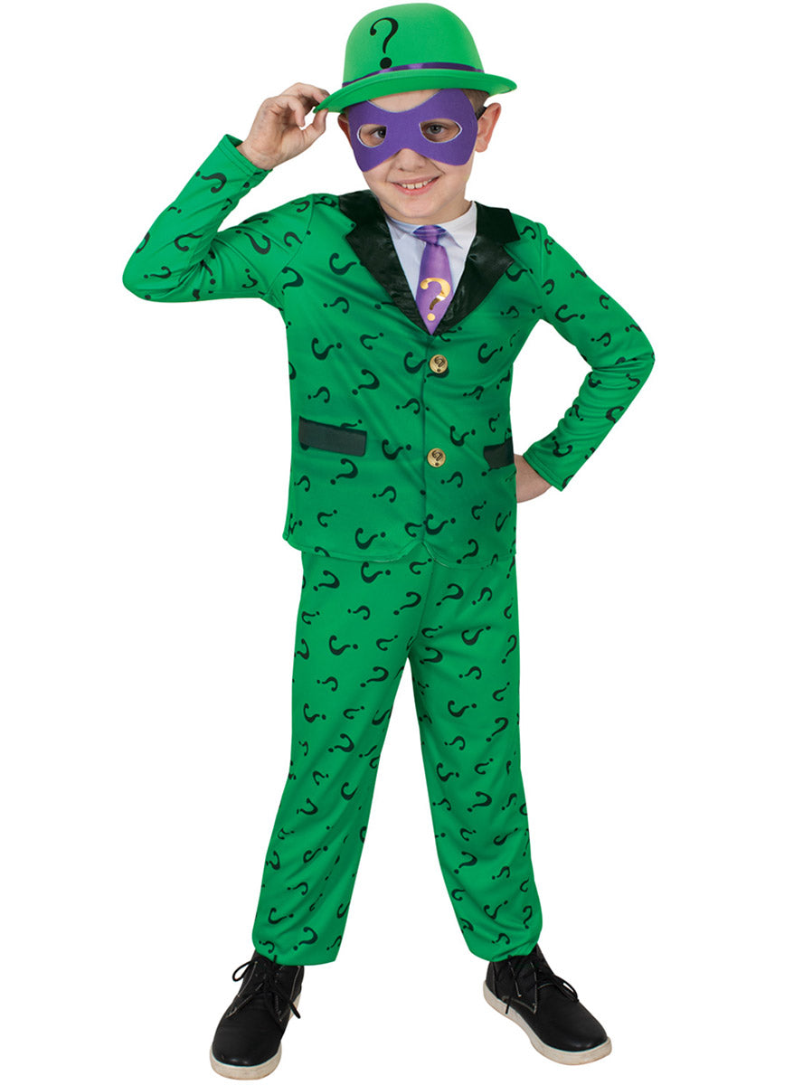 Alternative Image of he Riddler Deluxe Boys Villain Costume