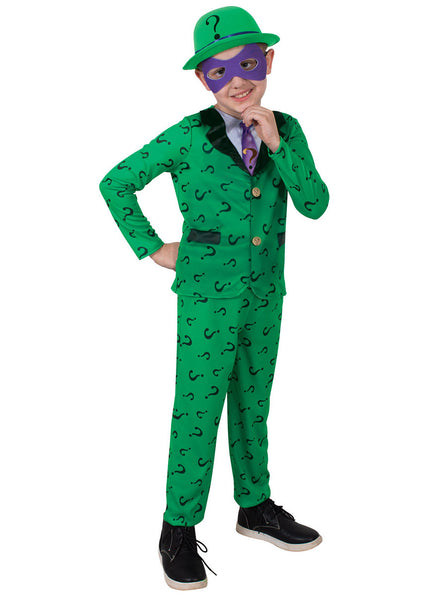 Main image of The Riddler Deluxe Boys Villain Costume