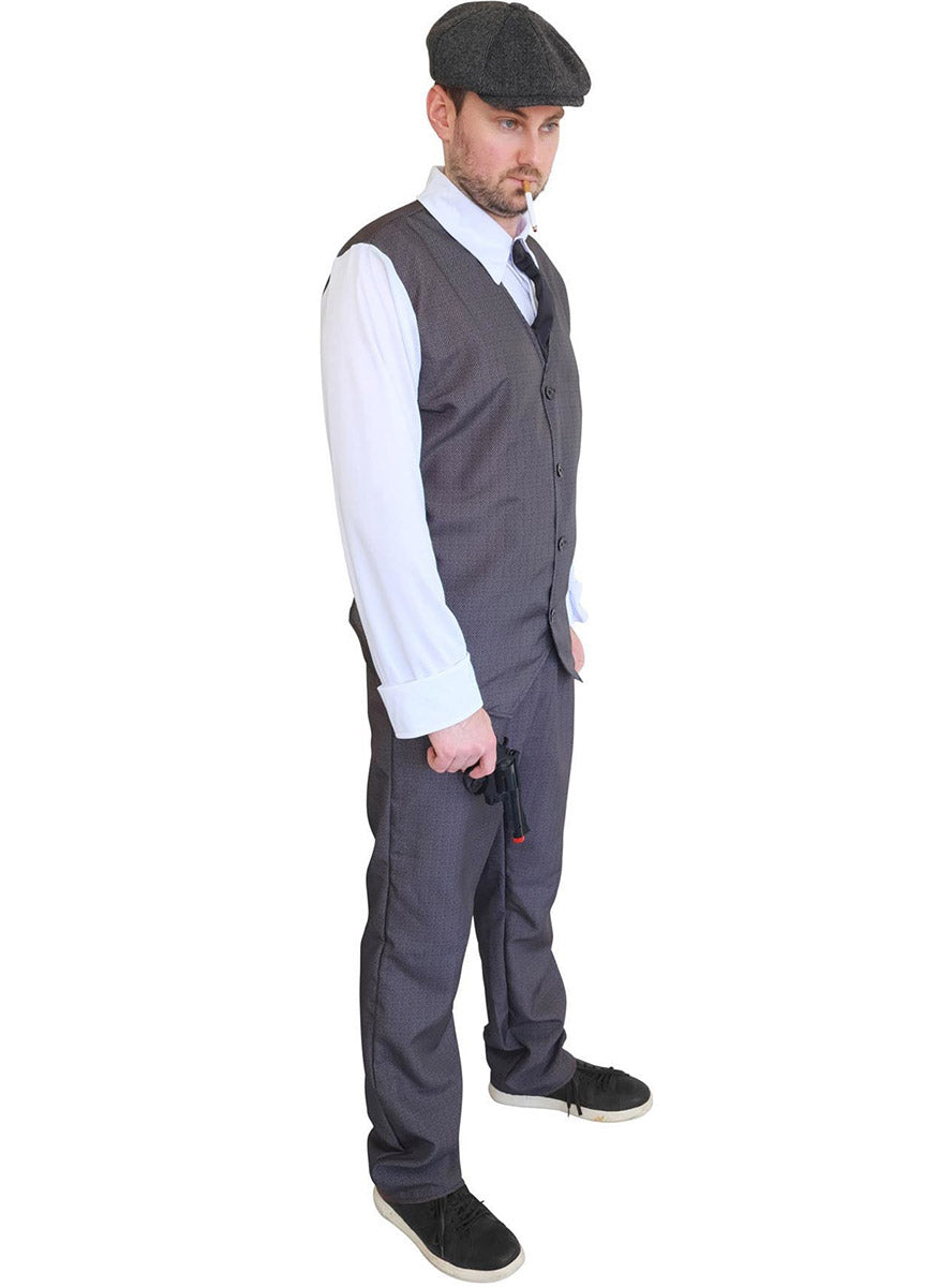 Side Image of Tommy English Gangster Mens 1920s Costume