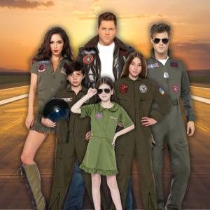 Image of people in Top Gun costumes