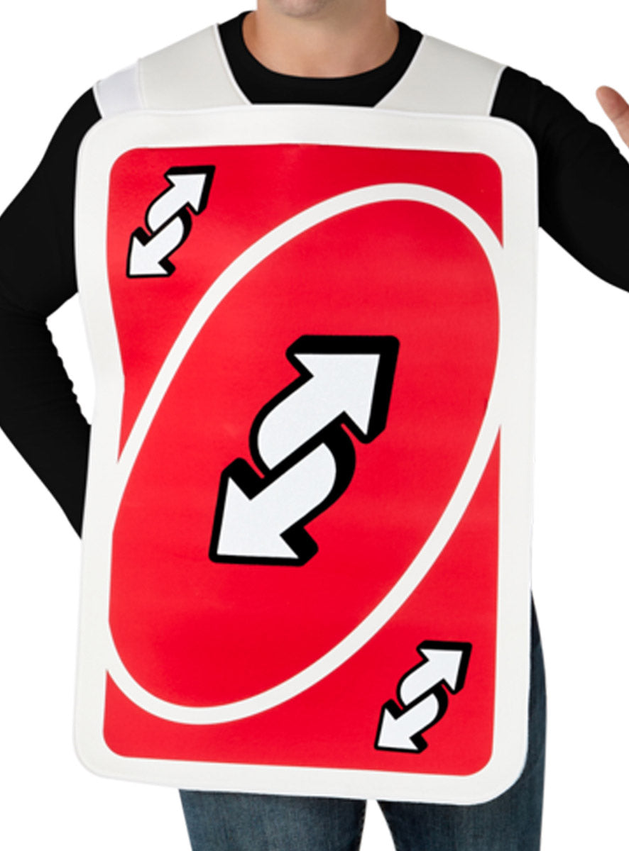 Close Image of Uno Womens Red Reverse Card Tabard Costume