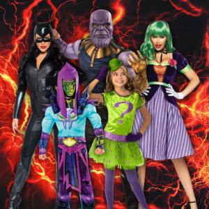 Image of people in villain costumes