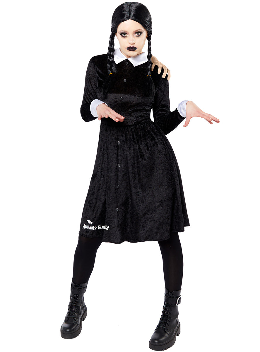 Main image of Licensed Wednesday Addams Plus Size Womens Costume