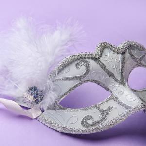 Image of a white masquerade mask