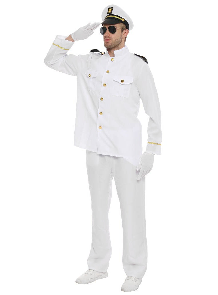 Alternative image of Navy Officer Mens White Military Costume