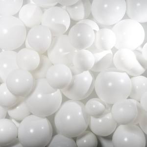 Image of inflated white balloons