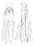 Main image of Ribbon Tassel White Hair Ties Costume Accessory