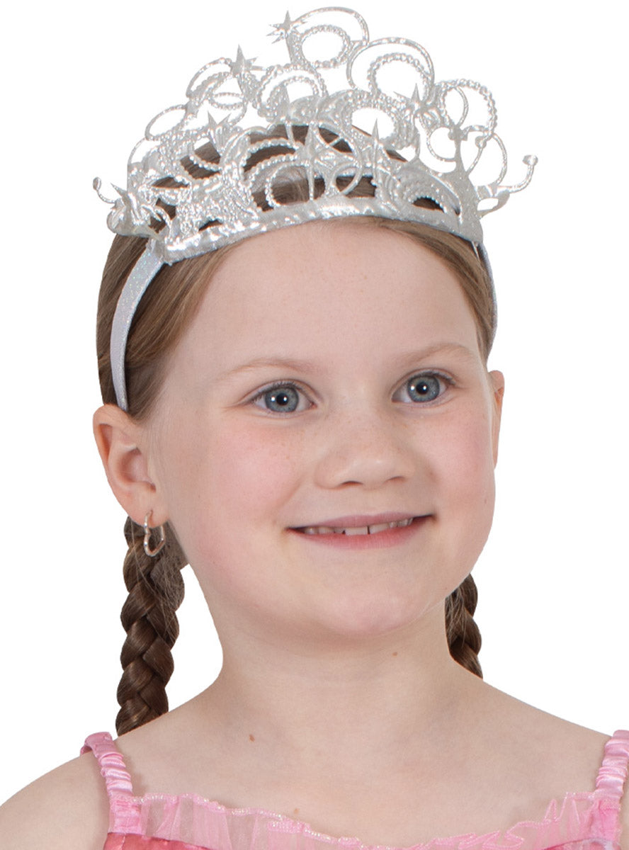 Glinda the Good Witch Girls Tiara And Wand Wicked Accessory Set - Tiara Image