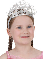 Girls Silver Glinda the Good Witch Wicked Costume Crown - Main Image