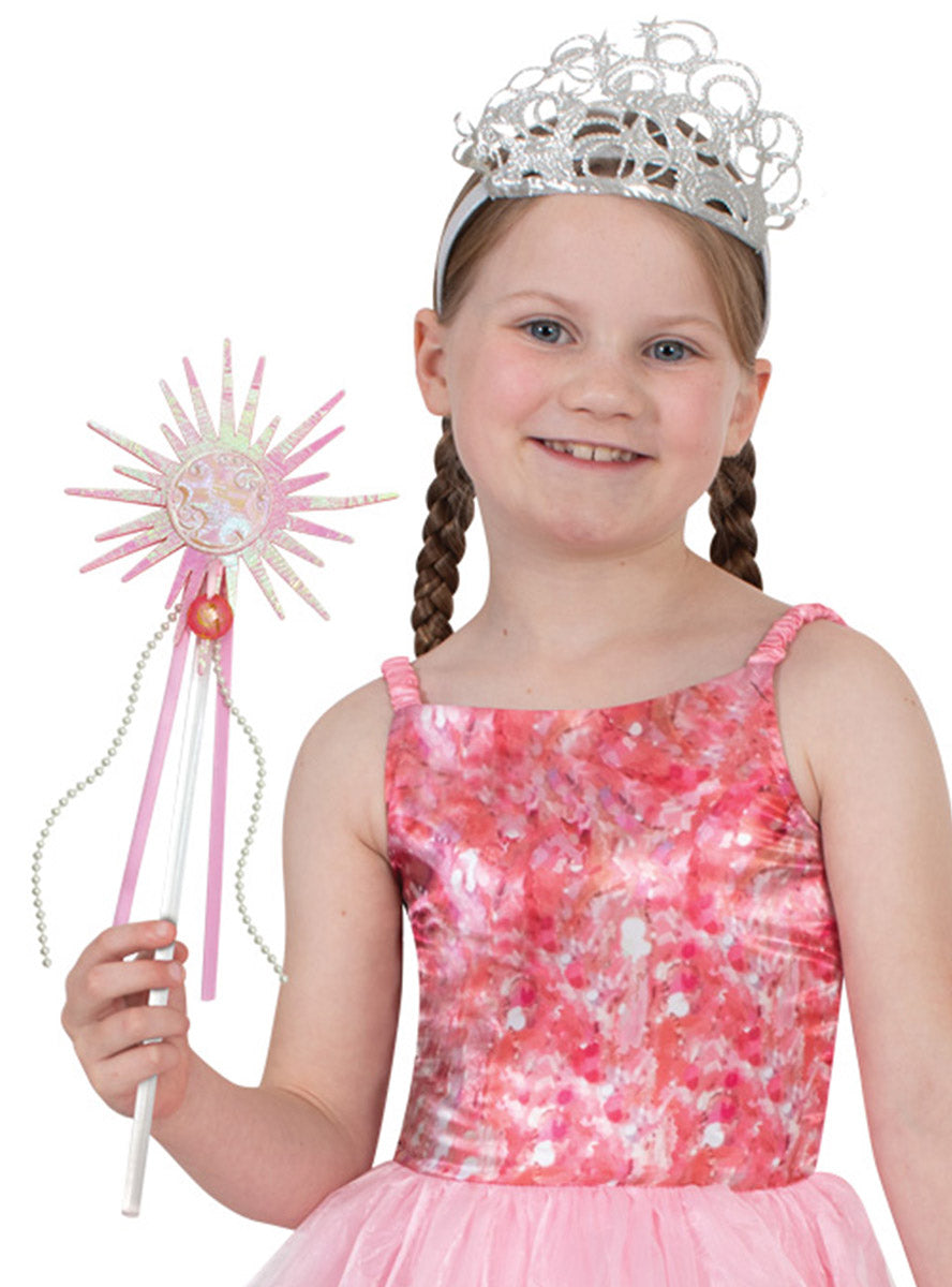 Girls Pink Glinda the Good Witch Wicked Costume Wand - Alternative Image