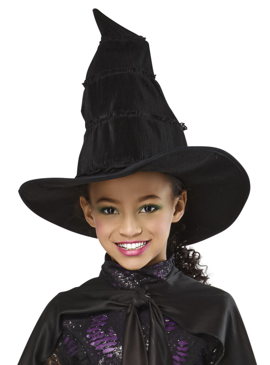 Premium Girls Elphaba Wicked Movie Costume - Close Image 1