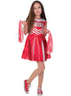 Image of Wild Cat Cheerleader Girls Licensed Costume - Front Image