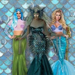 Image of women in mermaid costumes