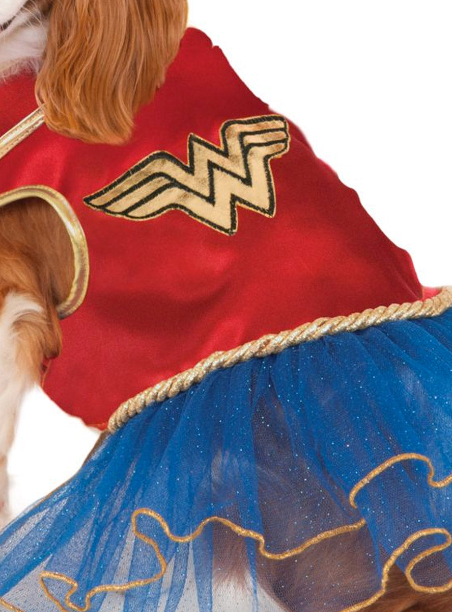 Wonder Woman Pet Dog Superhero Tutu Costume - Close Image