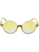 Image of 1970s Womens Yellow Framed Costume Glasses