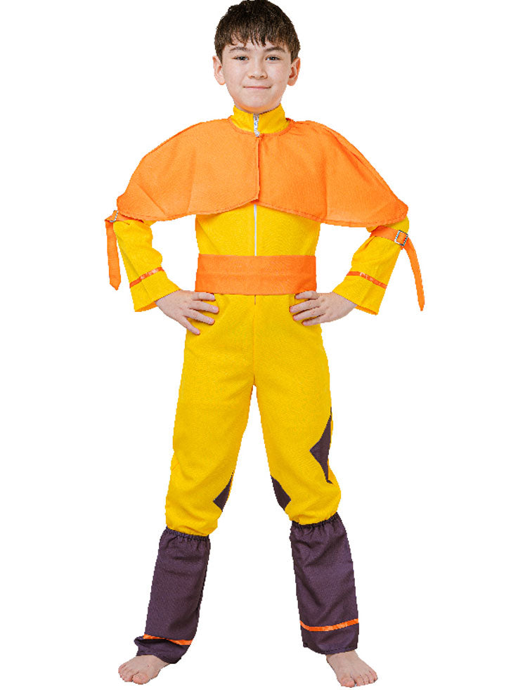 Main Image of Avatar Airbender Boys Yellow Anime Character Costume