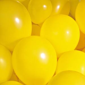 Image of inflated yellow balloons