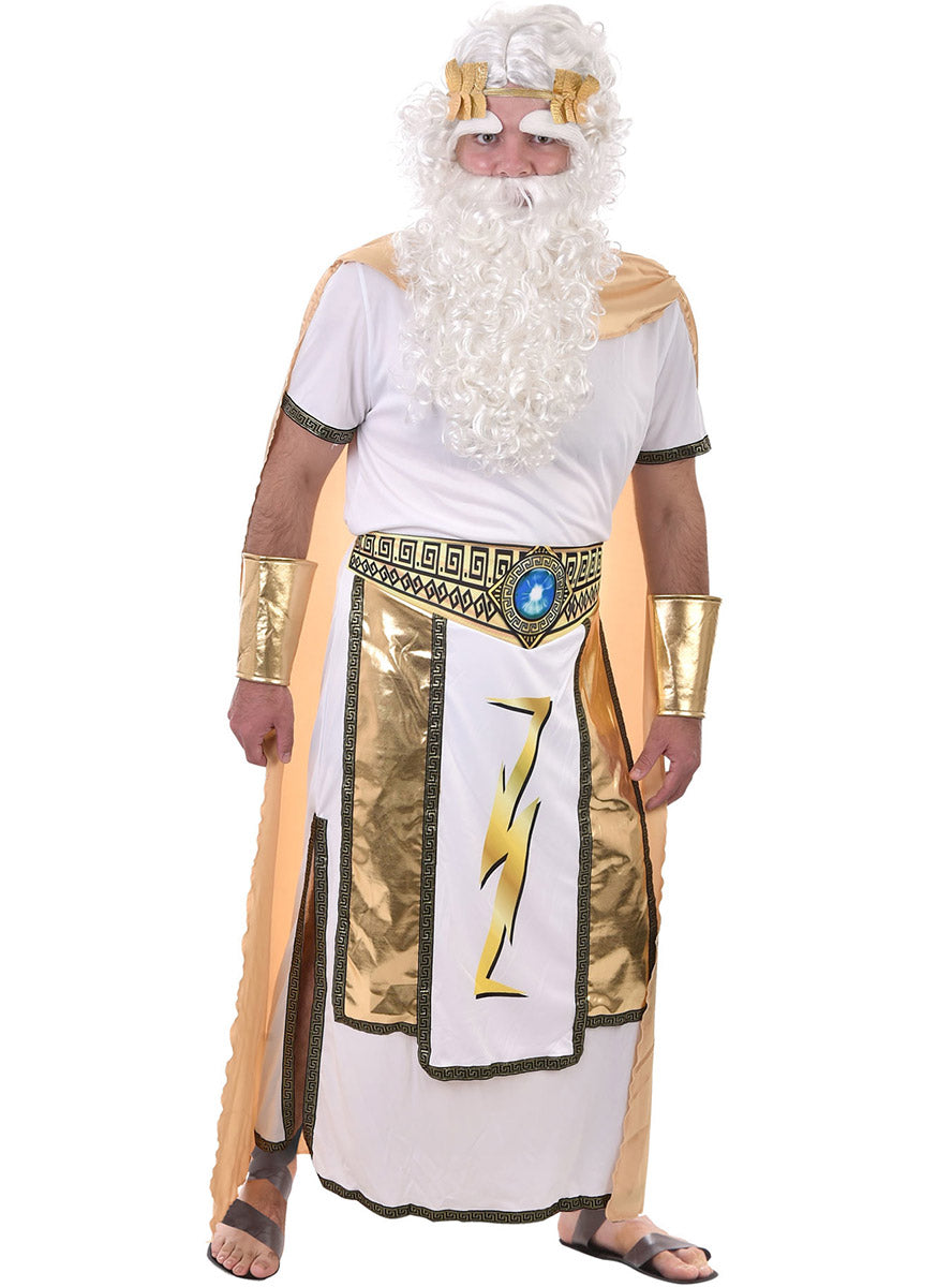 Image of Zeus God Of Thunder Plus Size Mens Ancient Greek Costume