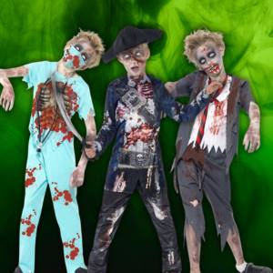 Image of boys in zombie costumes