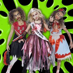 Image of girls in zombie costumes